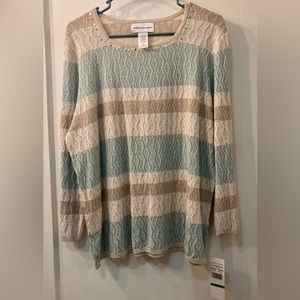 ALFRED DUNNER SHIRT SZ L Neutral color